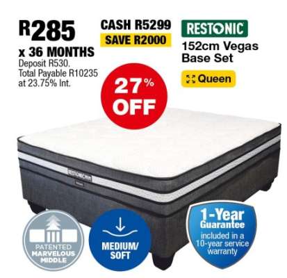 Restonic 152cm Vegas Base Set