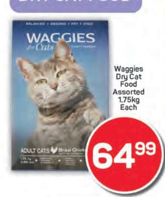 Waggies Dry Cat Food Assorted 1.75kg