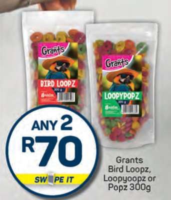 Grants Bird Loopz, Loopyoopz or Popz 300g