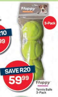 Fluppy Tennis Balls 3-Pack
