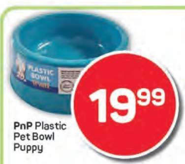 PnP Plastic Pet Bowl Puppy