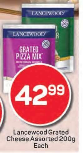 Lancewood Grated Cheese Assorted 200g Each