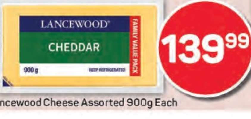 Lancewood Cheese Assorted 900g Each