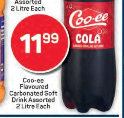 Coo-ee Flavoured Carbonated Soft Drink Assorted 2 Litre Each
