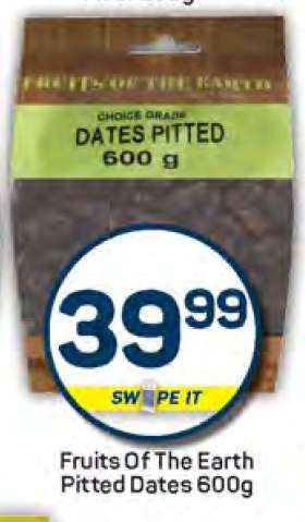 Fruits Of The Earth Pitted Dates 600g