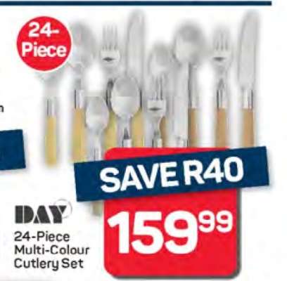 24-Piece Multi-colour Cutlery Set