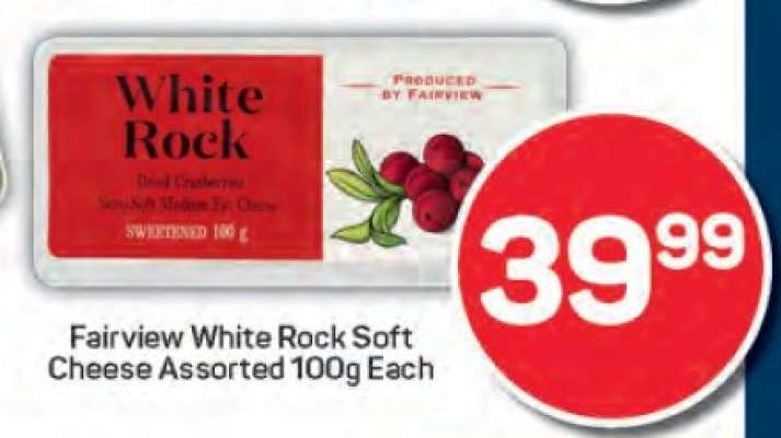 Fairview White Rock Soft Cheese Assorted 100g Each