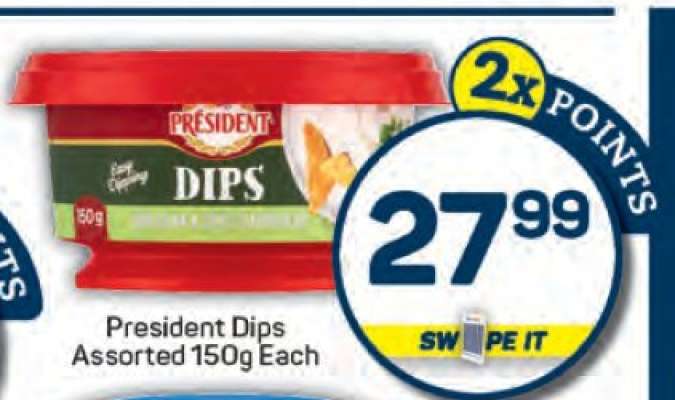 Président Dips Assorted 150g Each