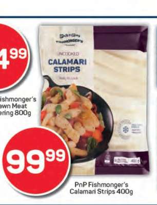 PnP Fishmonger's Calamari Strips 400g