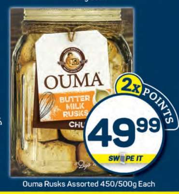 Ouma Rusks Assorted 450/500g Each
