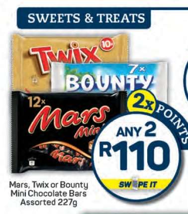 Mars, Twix or Bounty Mini Chocolate Bars Assorted 227g