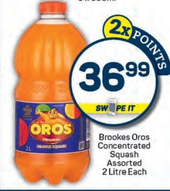 Brookes Oros Concentrated Squash Assorted 2 Litre Each