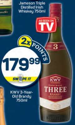 KWV 3-Year Old Brandy 750ml