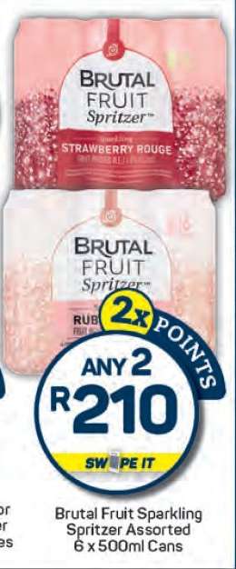 Brutal Fruit Sparkling Spritzer Assorted 6 x 500ml Cans