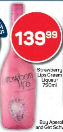 Strawberry Lips Cream Liqueur 750ml