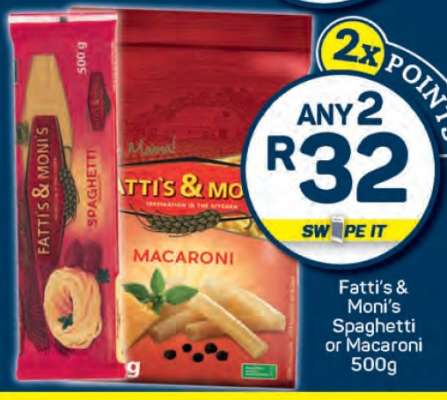 Fatti's & Moni's Spaghetti or Macaroni 500g