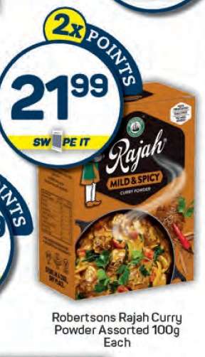 Robertsons Rajah Curry Powder Assorted 100g Each