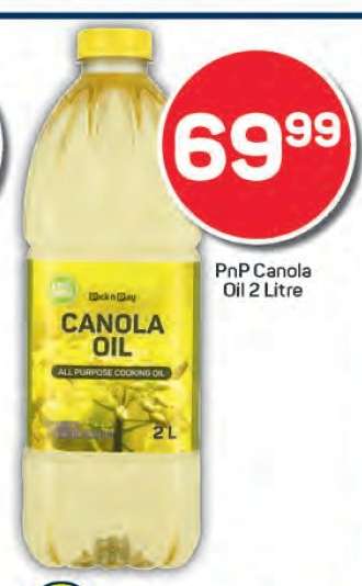 PnP Canola Oil 2 Litre