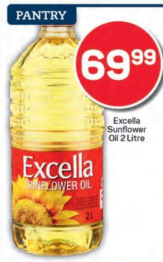 Excella Sunflower Oil 2 Litre
