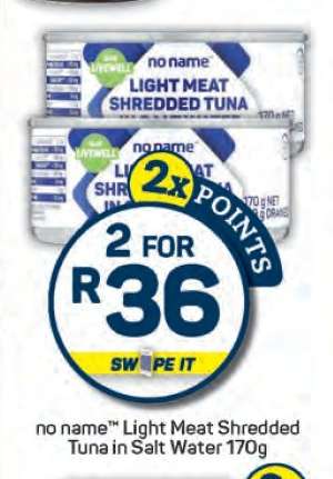 no name™ Light Meat Shredded Tuna in Salt Water 170g
