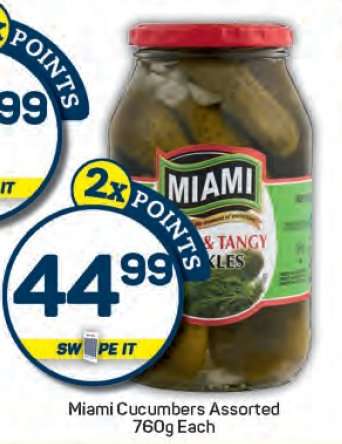 Miami Cucumbers Assorted 760g Each