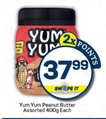 Yum Yum Peanut Butter Assorted-400g Each