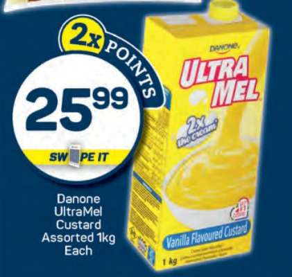 Danone Ultramel Custard Assorted 1kg Each