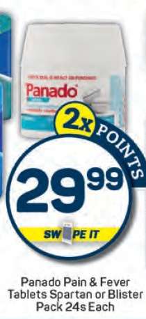Panado Pain & Fever
Tablets Spartan or Blister
Pack 24s Each