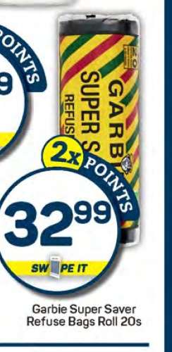 Garbie Super Saver Refuse Bags Roll 20s