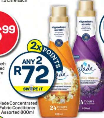 Glade Concentrated Fabric Conditioner Assorted 800ml