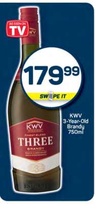 KWV 3-Year Old Brandy 750ml