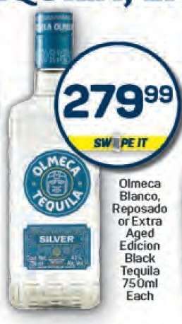 Olmeca Blanco, Reposado or Extra Aged Edicion Black Tequila 750ml Each