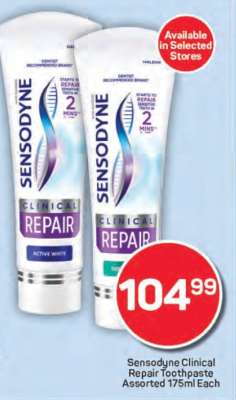 Sensodyne Clinical Repair Toothpaste Assorted 175ml Each