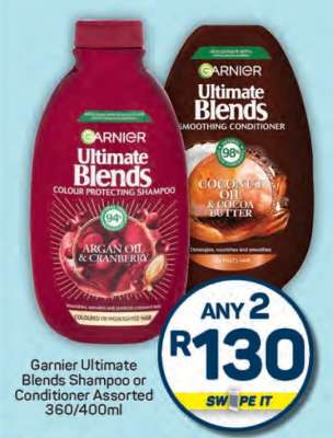 Garnier Ultimate Blends Shampoo or Conditioner Assorted 360/400ml