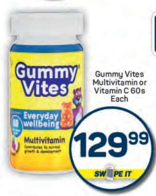 Gummy Vites Multivitamin or Vitamin C 60s