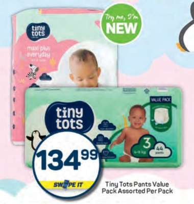 Tiny Tots Pants Value Pack Assorted Per Pack
