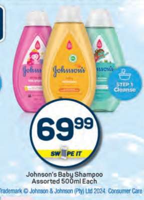 Johnson’s Baby Shampoo Assorted 500ml Each
