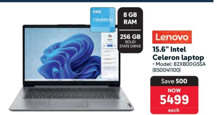 Lenovo 15.6” Intel Celeron Laptop