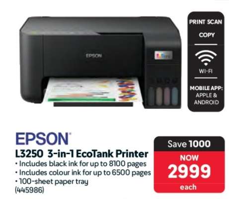 Epson L3250 3 In 1 Ecotank Printer