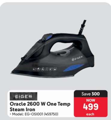 Eiger Oracle 2600 W One Temp Steam Iron