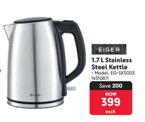 Eiger 1.7 L Stainless Steel Kettle