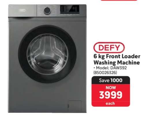 Defy 6 kg Front Loader Washing Machine
