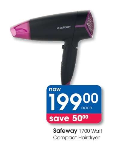 Safeway 1700 Watt Compact Hairdryer