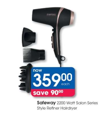 Safeway 2200 Watt Salon Series Style Refiner Hairdryer
