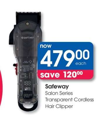 Safeway Salon Series Transparent Cordless Hair Clipper