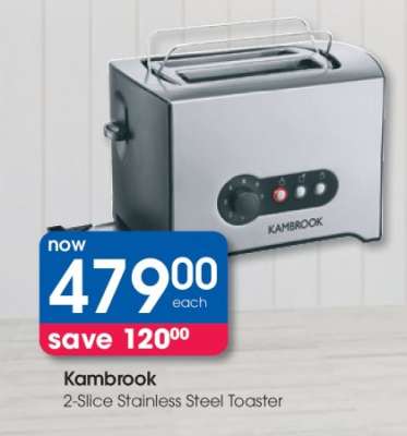 Kambrook 2-Slice Stainless Steel Toaster