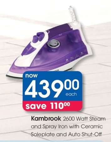 Kambrook 2600 Watt Steam and Spray Iron