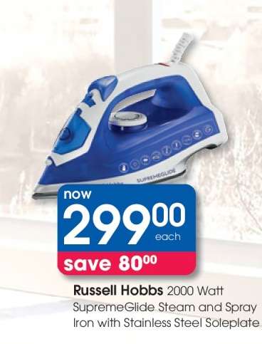 Russell Hobbs 2000 Watt SupremeGlide Steam and Spray Iron