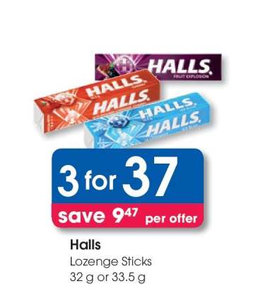 Halls Lozenge Sticks