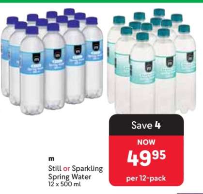 m Still or Sparkling Spring Water